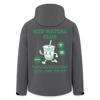 Iced Matcha Club Matcha Puissance Positivité Drôle - Veste softshell homme en polyester recyclé Stanley/Stella - noir - Dos - AI Model Male 185 light (185cm)