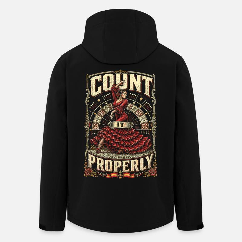 Flamenco Count It Properly - Recycelte Männer Softshell-Jacke von Stanley/Stella - Schwarz