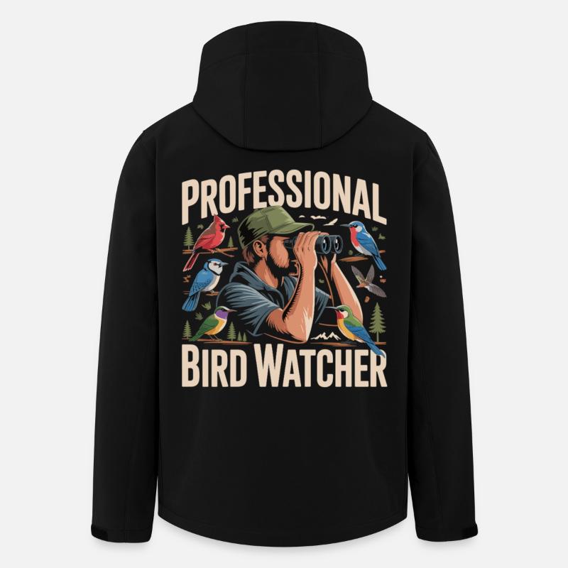 Professional Bird Watcher Vogelbeobachter - Recycelte Männer Softshell-Jacke von Stanley/Stella - Schwarz