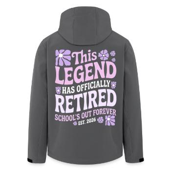 teacher Retirement Gifts for Teachers Retirement - Men’s Recycled Softshell Jacket by Stanley/Stella - black - Back - AI Model Male 185 light (185cm)