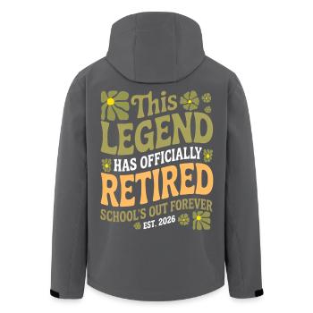 teacher Retirement Gifts for Teachers Retirement - Men’s Recycled Softshell Jacket by Stanley/Stella - black - Back - AI Model Male 185 light (185cm)
