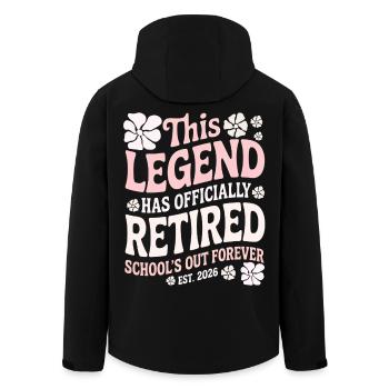 teacher Retirement Gifts for Teachers Retirement - Men’s Recycled Softshell Jacket by Stanley/Stella - black - Back - AI Model Male 185 light (185cm)