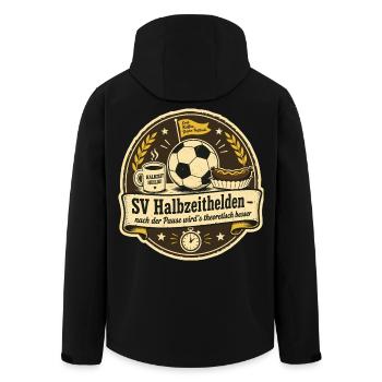 SV Halbzeithelden - Recycelte Männer Softshell-Jacke von Stanley/Stella - Schwarz - Hinten - AI Model Male 185 light (185cm)