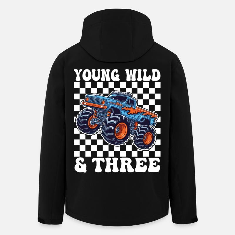 Young Wild & Three Monster Truck - Veste softshell homme en polyester recyclé Stanley/Stella - noir