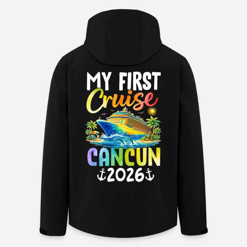 Ma première croisière Cancún 2026 - Veste softshell homme en polyester recyclé Stanley/Stella - noir