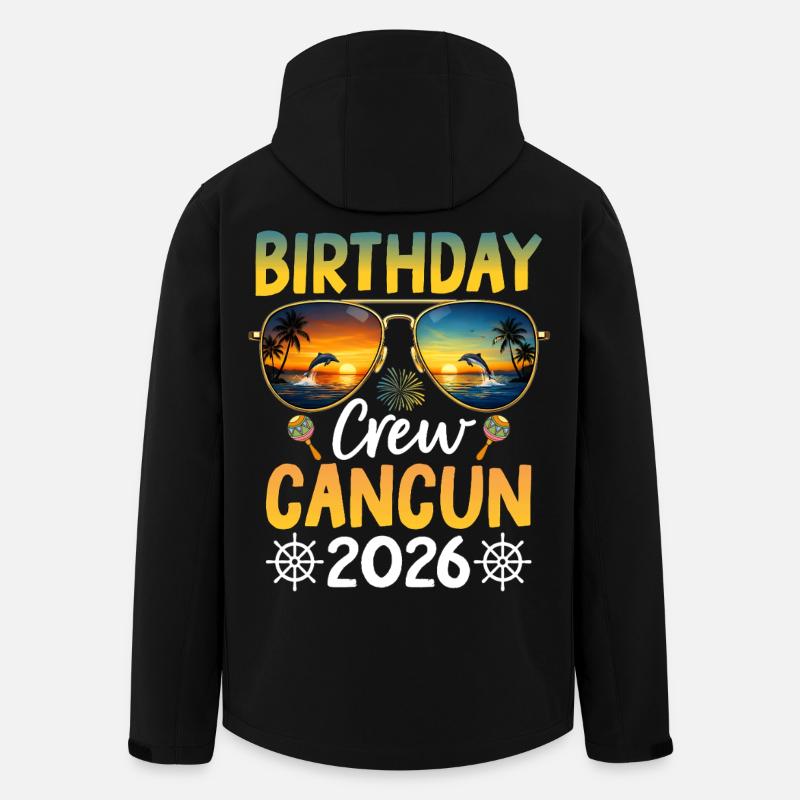 Birthday Crew Cancun 2026 - Men’s Recycled Softshell Jacket by Stanley/Stella - black