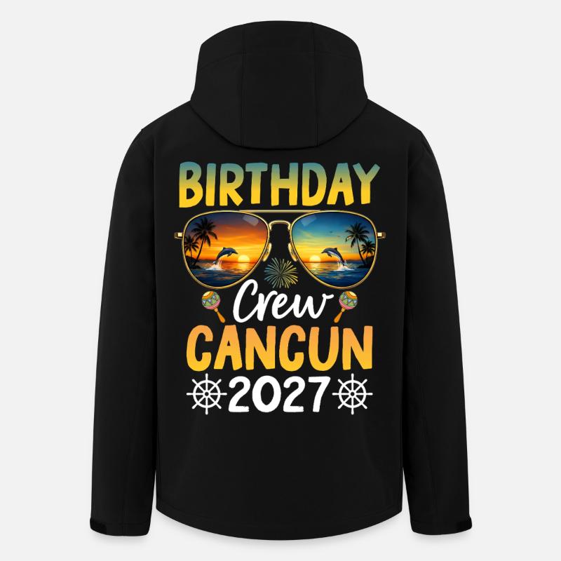 Birthday Crew Cancun 2027 - Recycelte Männer Softshell-Jacke von Stanley/Stella - Schwarz