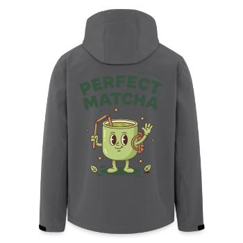Perfekter Matcha Grüner Tee Leckerkeit Matcha Liebhaber Tee - Recycelte Männer Softshell-Jacke von Stanley/Stella - Schwarz - Hinten - AI Model Male 185 light (185cm)