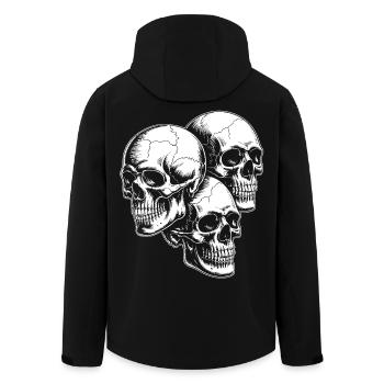 Skull trio - Men’s Recycled Softshell Jacket by Stanley/Stella - black - Back - AI Model Male 185 light (185cm)