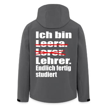 Lehrer fertig studiert - Recycelte Männer Softshell-Jacke von Stanley/Stella - Schwarz - Hinten - AI Model Male 185 light (185cm)