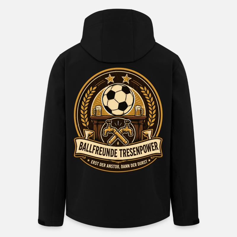 Ballfreunde Tresenpower - Recycelte Männer Softshell-Jacke von Stanley/Stella - Schwarz