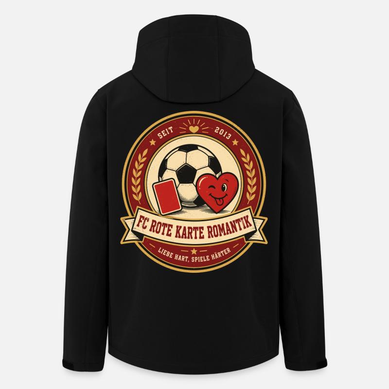 FC Rote Karte Romantik - Recycelte Männer Softshell-Jacke von Stanley/Stella - Schwarz