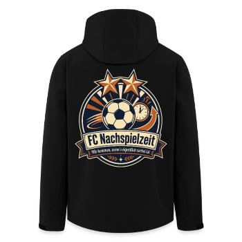 FC Nachspielzeit - Recycelte Männer Softshell-Jacke von Stanley/Stella - Schwarz - Hinten - AI Model Male 185 light (185cm)