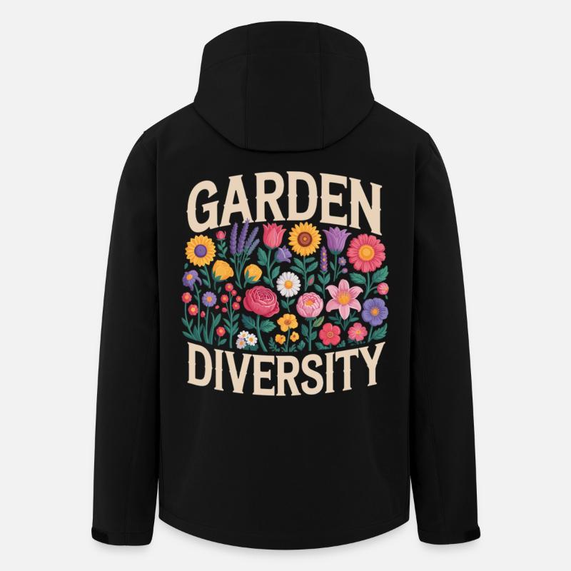 Jardin Diversité Florale - Veste softshell homme en polyester recyclé Stanley/Stella - noir
