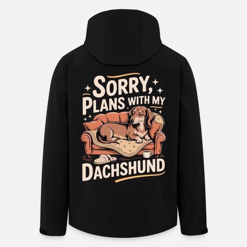 Dackel statt Pläne - Recycelte Männer Softshell-Jacke von Stanley/Stella - Schwarz