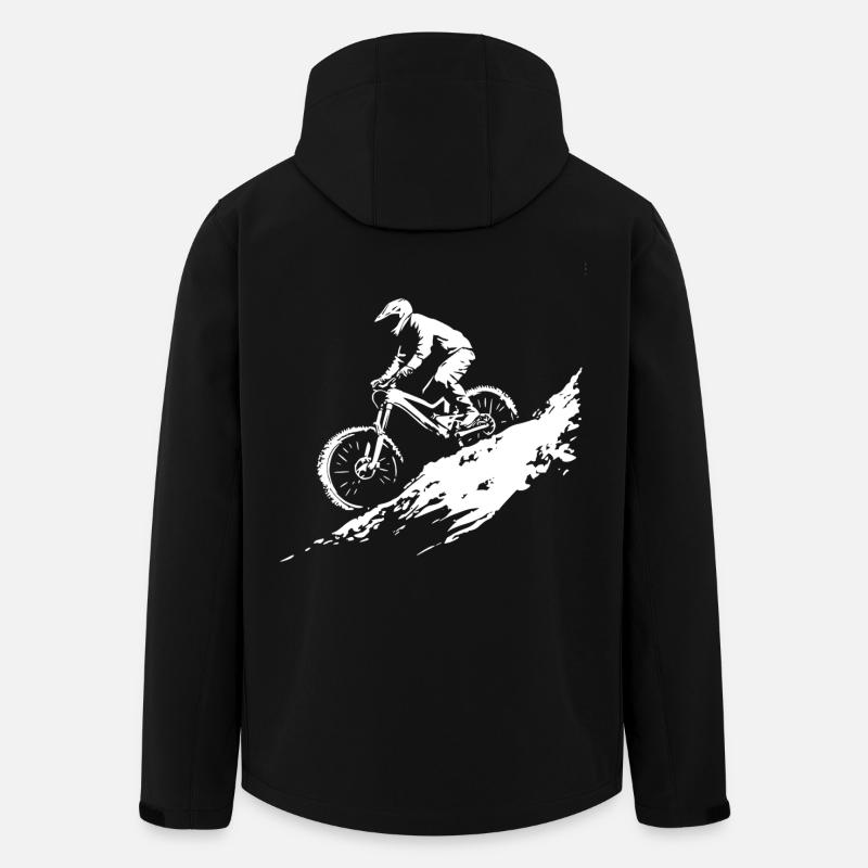 Mountainbike - Recycelte Männer Softshell-Jacke von Stanley/Stella - Schwarz