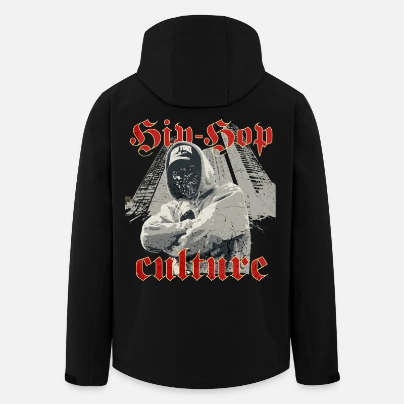Kultur: HipHop-Graffiti-Anonymes Gesicht - Recycelte Männer Softshell-Jacke von Stanley/Stella - Schwarz