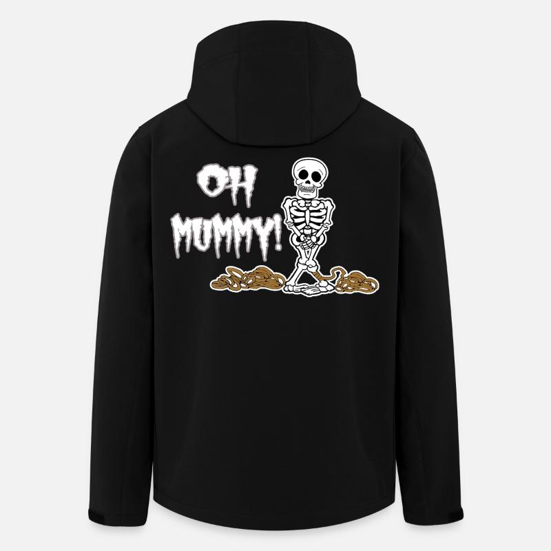 Oh Mummy! Funny Halloween Skeleton - Men’s Recycled Softshell Jacket by Stanley/Stella - black