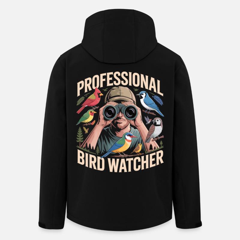 Professional Birdwatcher Birdwatcher - Men’s Recycled Softshell Jacket by Stanley/Stella - black