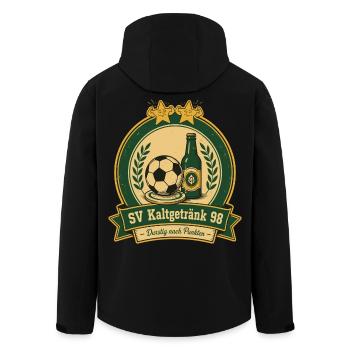 SV Kaltgetränk 98 - Recycelte Männer Softshell-Jacke von Stanley/Stella - Schwarz - Hinten - AI Model Male 185 light (185cm)