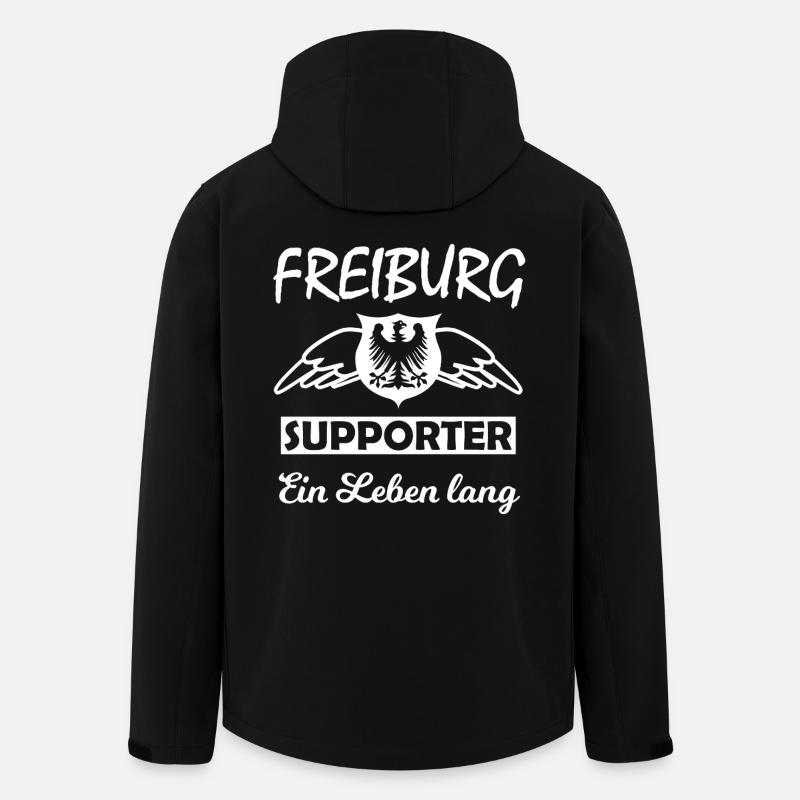 Freiburg Supporter Ein Leben Lang - Recycelte Männer Softshell-Jacke von Stanley/Stella - Schwarz