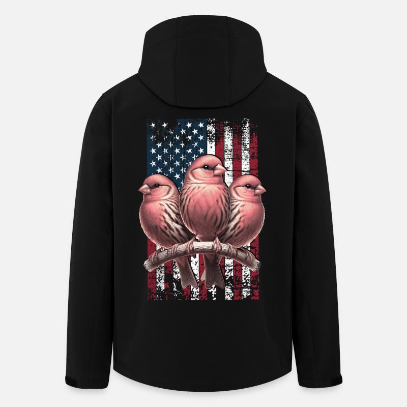 Red Factor Canary US Roter Kanarienvogel - Veste softshell homme en polyester recyclé Stanley/Stella - noir