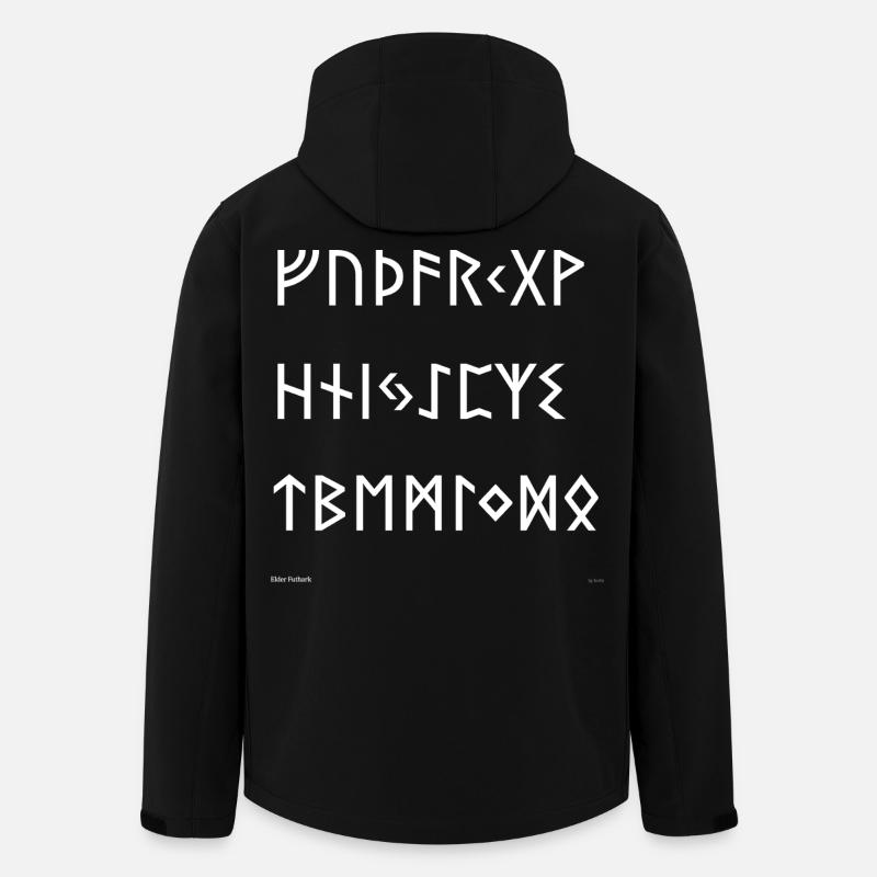 Elder Futhark (white) - Men’s Recycled Softshell Jacket by Stanley/Stella - black