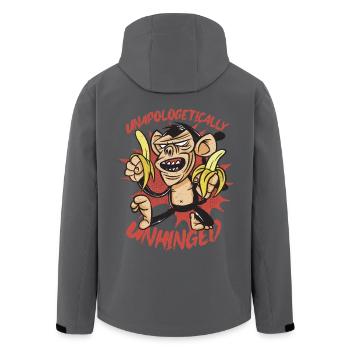 Journée du Singe Sans Complexe - Veste softshell homme en polyester recyclé Stanley/Stella - noir - Dos - AI Model Male 185 light (185cm)
