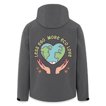 Écologiste Écologie Moins Ego Plus Amour Éco - Veste softshell homme en polyester recyclé Stanley/Stella - noir - Dos - AI Model Male 185 light (185cm)