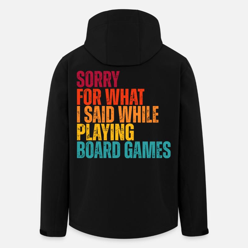 Sorry for What I Said: Board Games - Men’s Recycled Softshell Jacket by Stanley/Stella - black