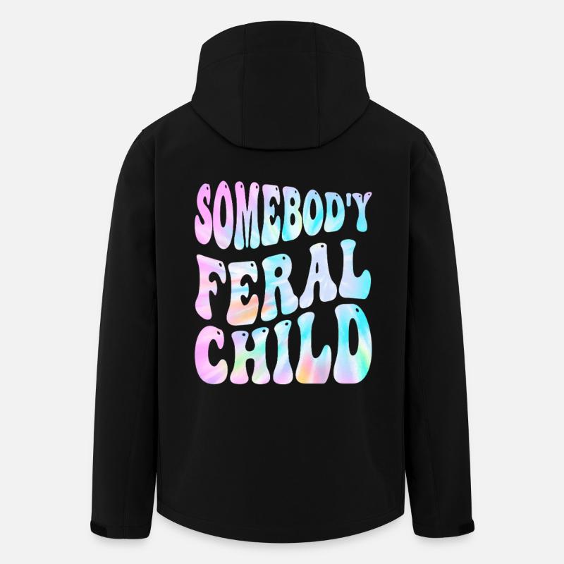 Somebody Feral Child Tie-Dye - Recycelte Männer Softshell-Jacke von Stanley/Stella - Schwarz