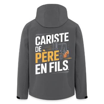 T-Shirt Cariste Père En Fils Original - Veste softshell homme en polyester recyclé Stanley/Stella - noir - Dos - AI Model Male 185 light (185cm)