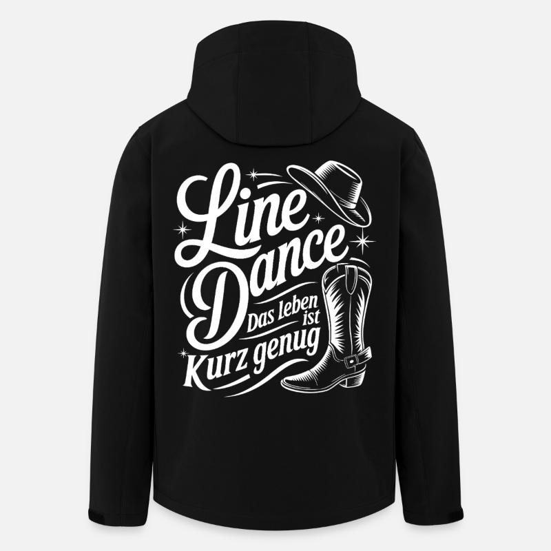 Line Dance Westernflair - Recycelte Männer Softshell-Jacke von Stanley/Stella - Schwarz