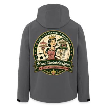 Mama Vereinsheim Queen - Recycelte Männer Softshell-Jacke von Stanley/Stella - Schwarz - Hinten - AI Model Male 185 light (185cm)