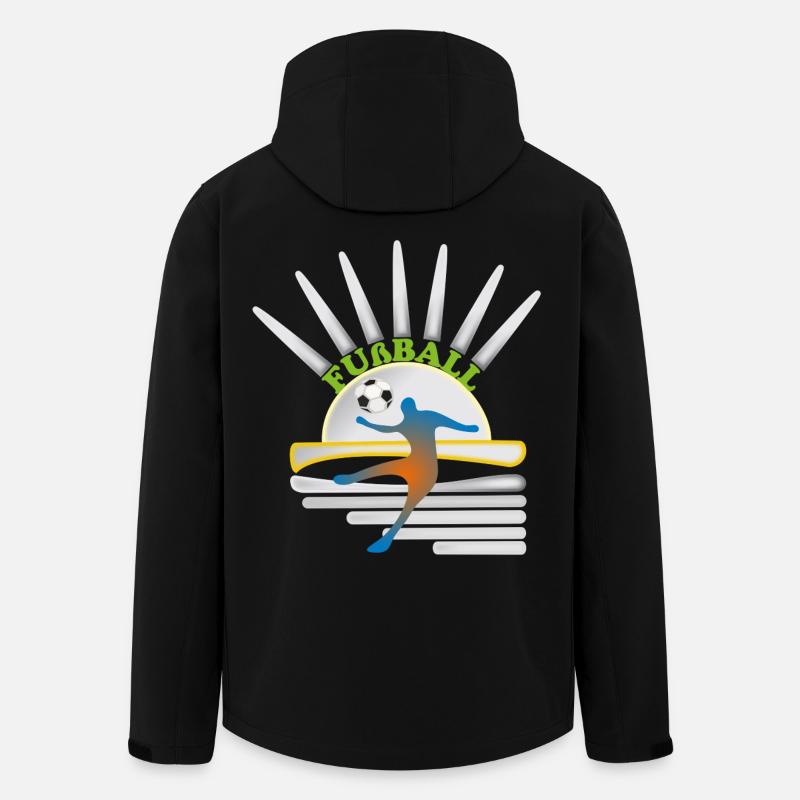 Ballkick Fußball - Recycelte Männer Softshell-Jacke von Stanley/Stella - Schwarz