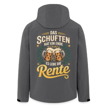 Es Lebe Die Rente Shirt Geschenk zur Pensionierung - Recycelte Männer Softshell-Jacke von Stanley/Stella - Schwarz - Hinten - AI Model Male 185 light (185cm)