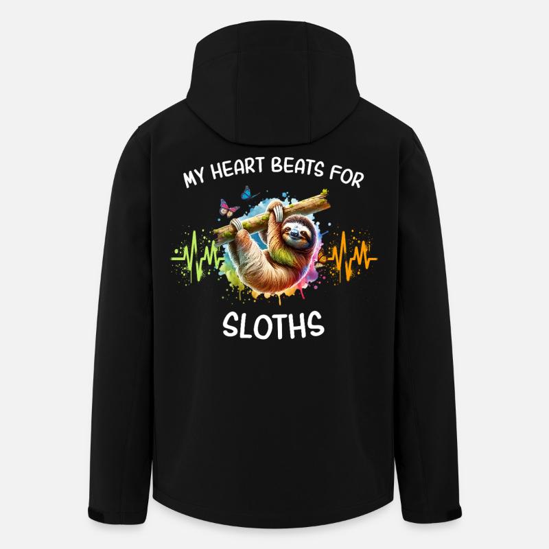 Lignée Cœur de Paresseux - Veste softshell homme en polyester recyclé Stanley/Stella - noir