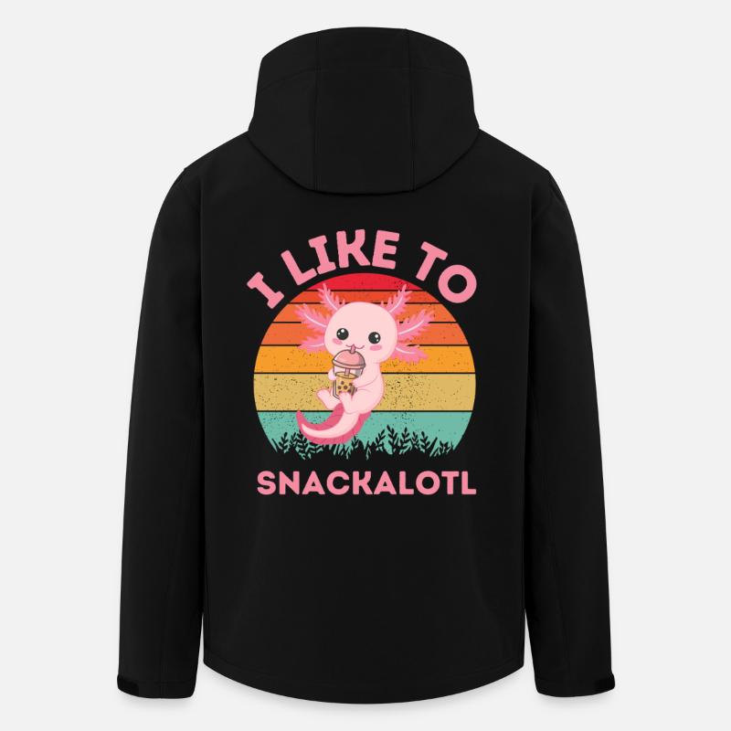 Snackalot Kawaii Bubble Tea - Men’s Recycled Softshell Jacket by Stanley/Stella - black