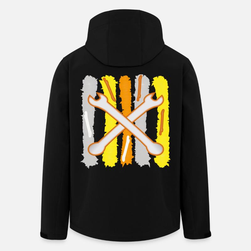 Werkzeug Schraubenschlüsseln - Recycelte Männer Softshell-Jacke von Stanley/Stella - Schwarz
