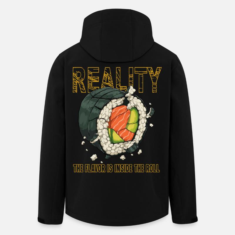 Sushi Roll Reality Innerer Geschmack - Recycelte Männer Softshell-Jacke von Stanley/Stella - Schwarz