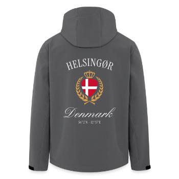 Helsingør Dänemark Wappen Krone – Reise Souvenir - Recycelte Männer Softshell-Jacke von Stanley/Stella - Schwarz - Hinten - AI Model Male 185 light (185cm)