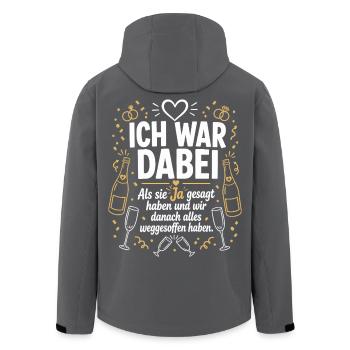 Ich war dabei und hab alles weggesoffen - Recycelte Männer Softshell-Jacke von Stanley/Stella - Schwarz - Hinten - AI Model Male 185 light (185cm)