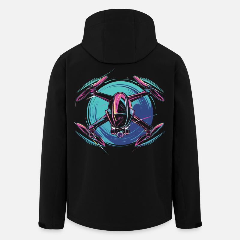 Neon Drone - Men’s Recycled Softshell Jacket by Stanley/Stella - black