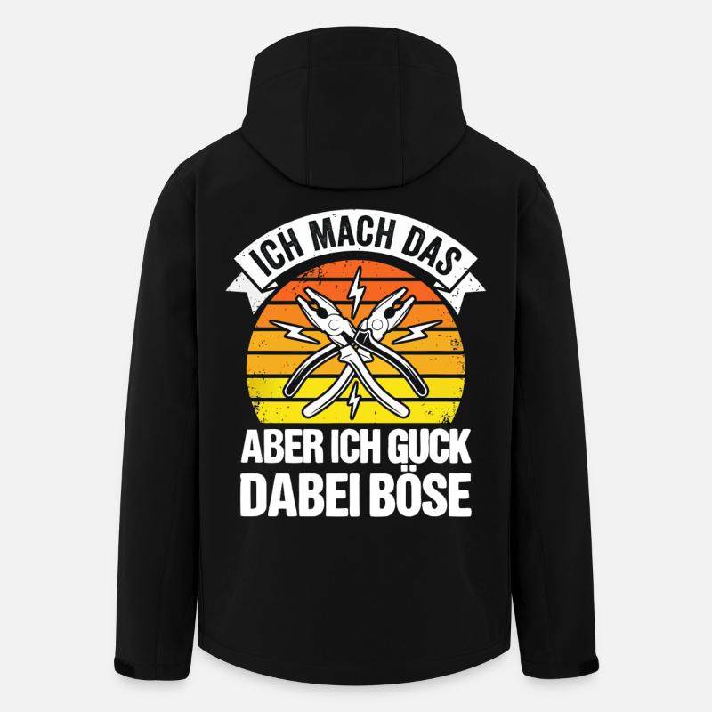 Handwerker Spruch Lustig Zange - Recycelte Männer Softshell-Jacke von Stanley/Stella - Schwarz