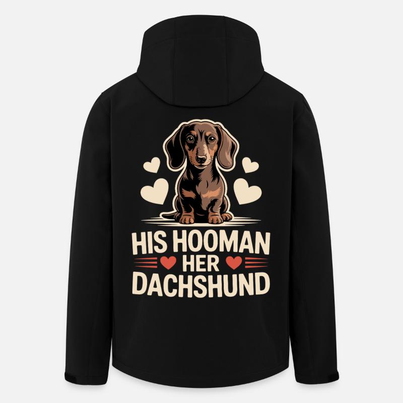 Dachshund Hooman - Men’s Recycled Softshell Jacket by Stanley/Stella - black