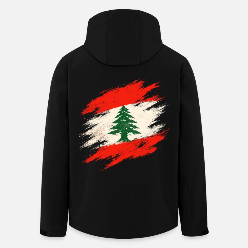 Liban Libanais - Veste softshell homme en polyester recyclé Stanley/Stella - noir