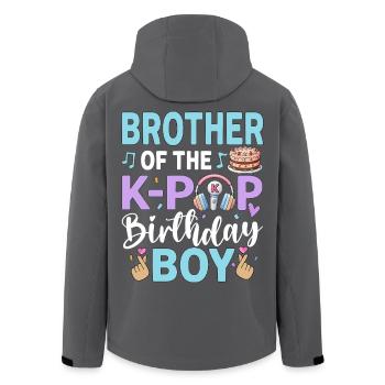 Brother of The K-Pop Birthday Boy - Men’s Recycled Softshell Jacket by Stanley/Stella - black - Back - AI Model Male 185 light (185cm)