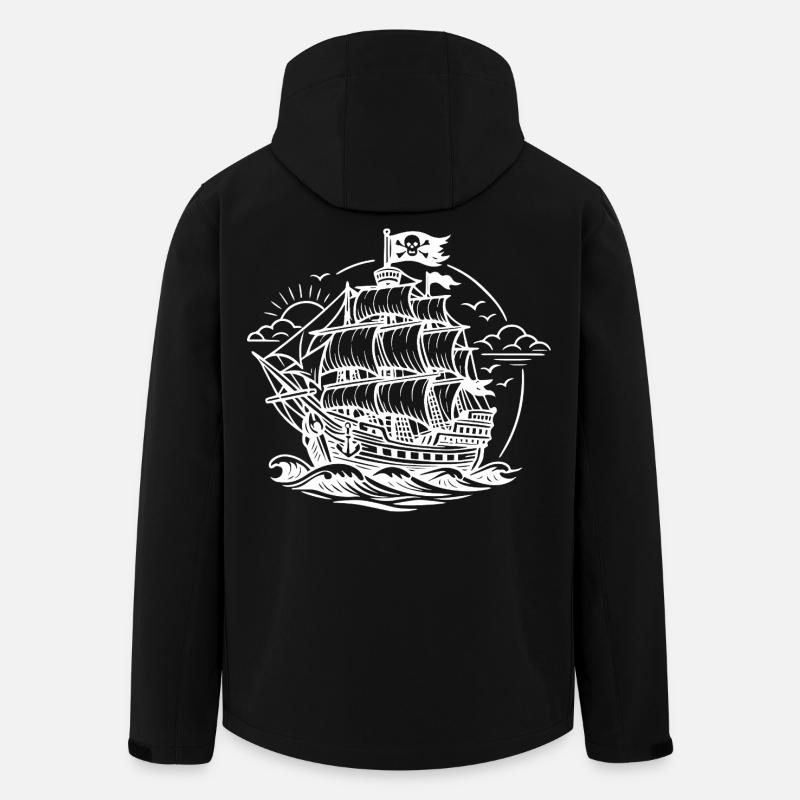 Pirate ship - Men’s Recycled Softshell Jacket by Stanley/Stella - black