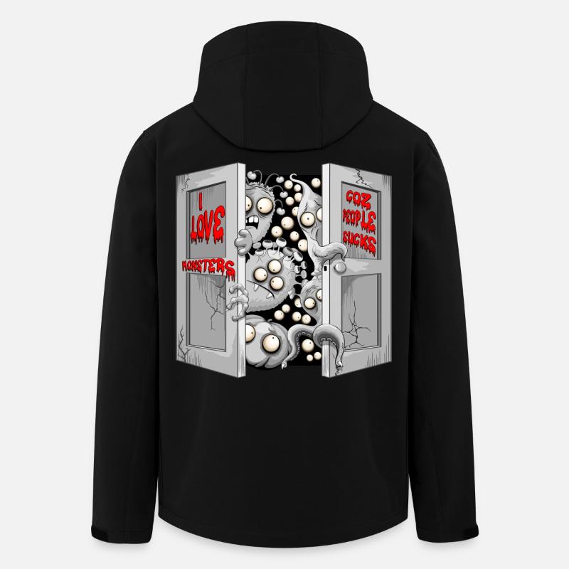 Ich liebe Monster, weil Menschen sind - Recycelte Männer Softshell-Jacke von Stanley/Stella - Schwarz