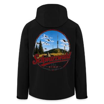 Schwarzwald Heimat Layout - Recycelte Männer Softshell-Jacke von Stanley/Stella - Schwarz - Hinten - AI Model Male 185 light (185cm)
